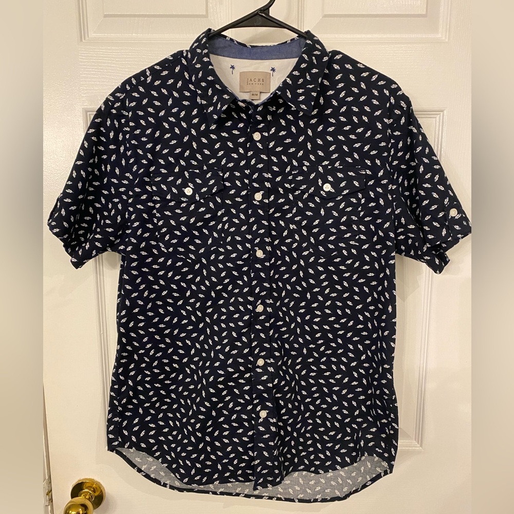 Jachs New York men’s button-down short sleeve shirt size m